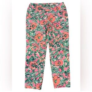 Lilly Pulitzer Preppy CORSO CROP PANT, SOLEIL PINK PERFECT POPPY GOLF Luxletic